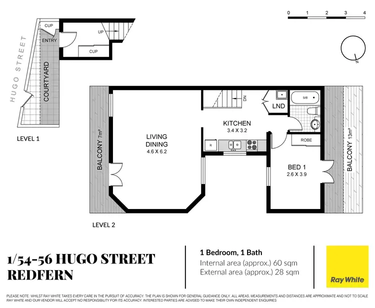 Floorplan of Homely townhouse listing, 1/54-56 Hugo Street, Redfern NSW 2016
