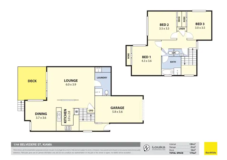 Floorplan of Homely semi-detached listing, 1/44 Belvedere Street, Kiama NSW 2533