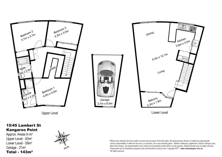 Floorplan of Homely apartment listing, 15/41-45 Lambert Street, Kangaroo Point QLD 4169
