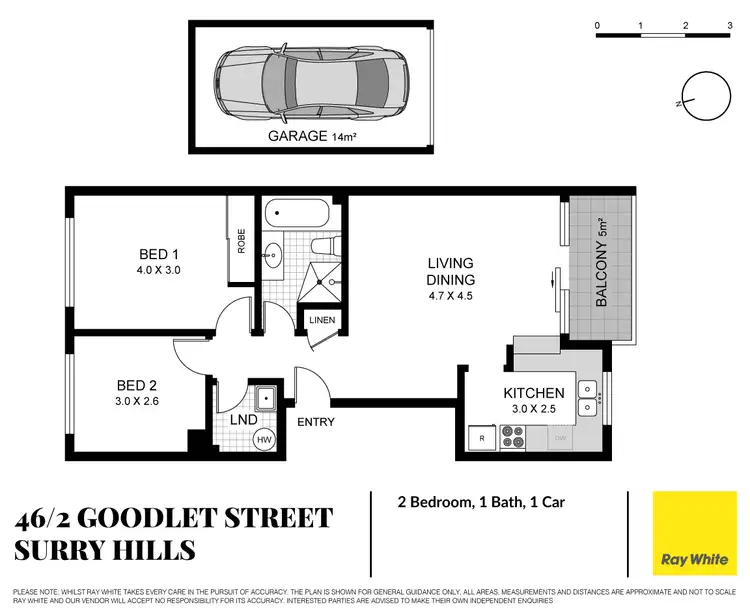 Floorplan of Homely apartment listing, 46/2 Goodlet Street, Surry Hills NSW 2010