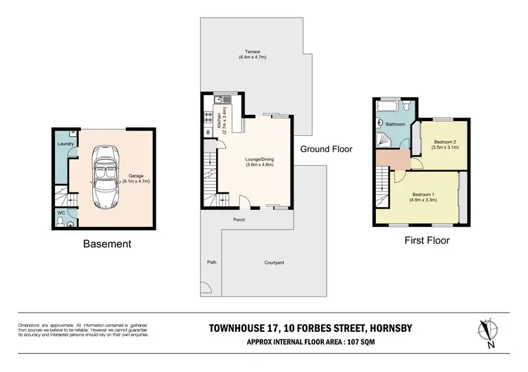 Floorplan of Homely townhouse listing, 17/10-16 Forbes Street, Hornsby NSW 2077