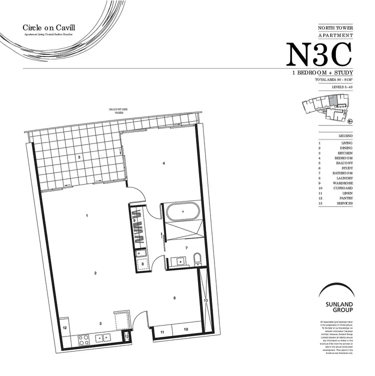 Floorplan of Homely unit listing, 2114/9 Ferny Avenue, Surfers Paradise QLD 4217