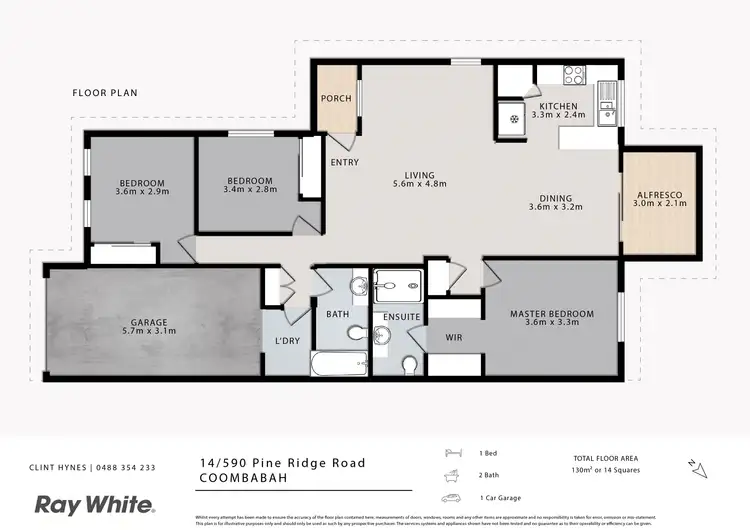 Floorplan of Homely townhouse listing, 14/590 Pine Ridge Road, Coombabah QLD 4216