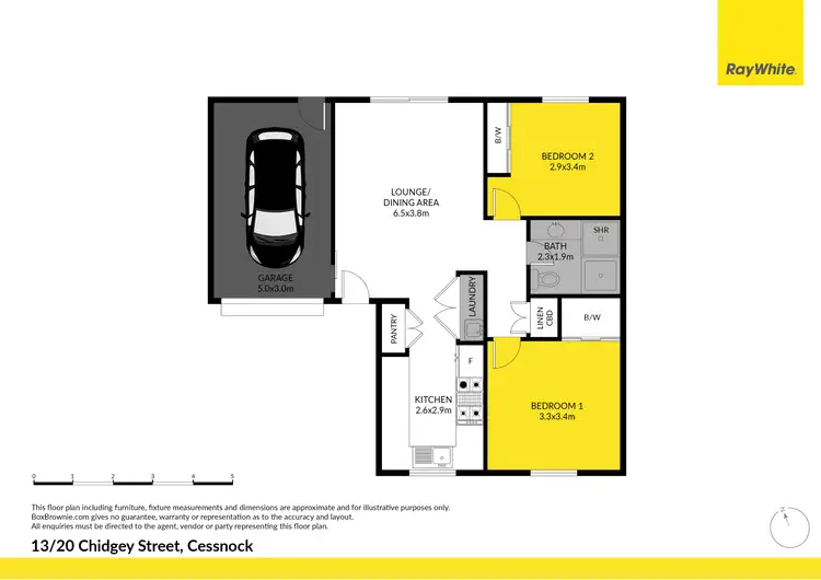 Floorplan of Homely unit listing, 13/20 Chidgey Street, Cessnock NSW 2325
