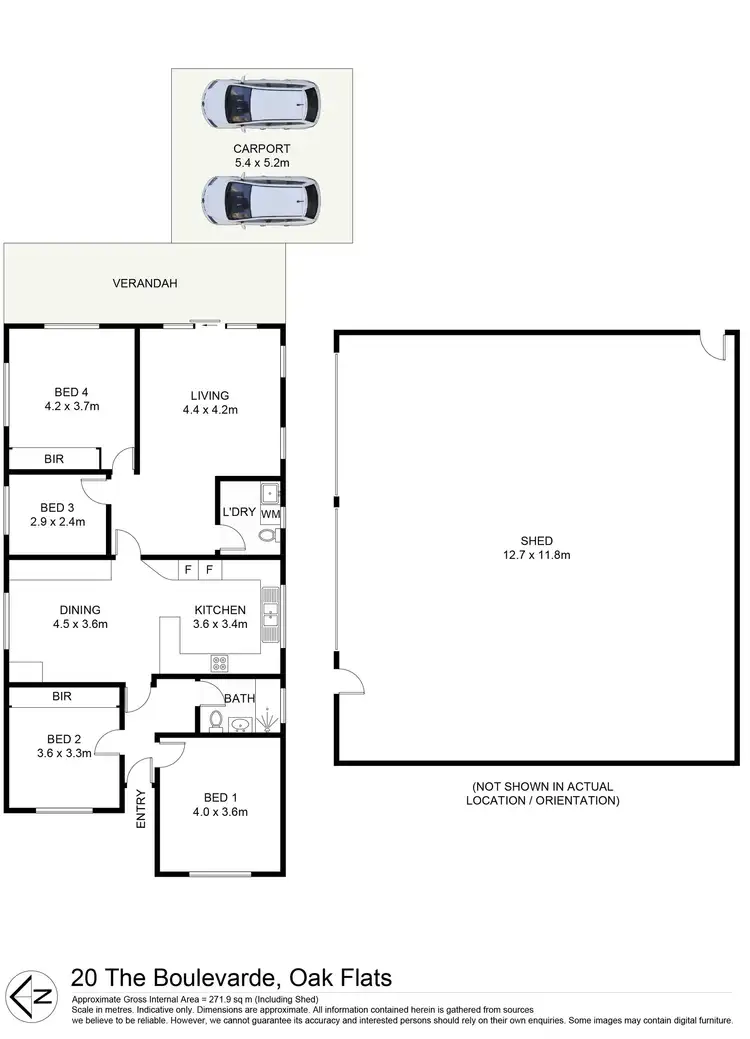 Floorplan of Homely house listing, 20 The Boulevarde, Oak Flats NSW 2529