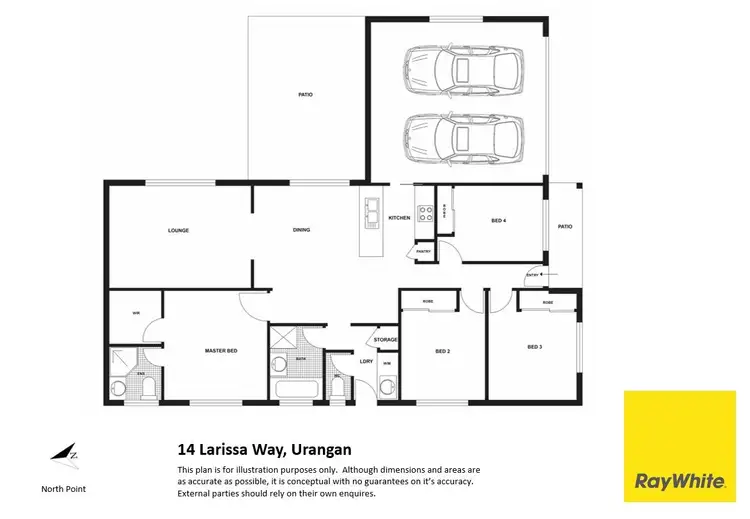 Floorplan of Homely house listing, 14 Larissa Way, Urangan QLD 4655