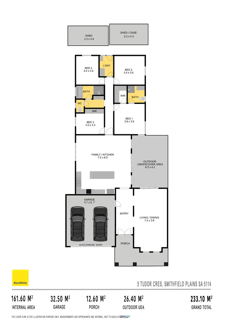 Floorplan of Homely house listing, 5 Tudor Crescent, Smithfield Plains SA 5114