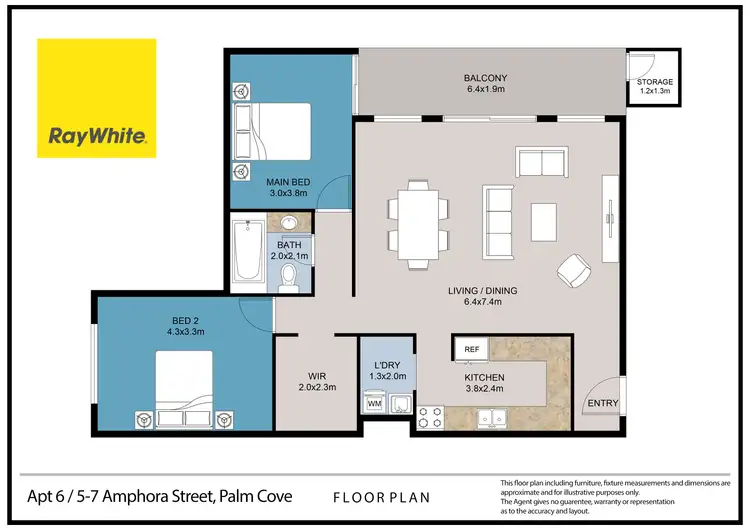 Floorplan of Homely unit listing, 6/5-7 Amphora Street, Palm Cove QLD 4879