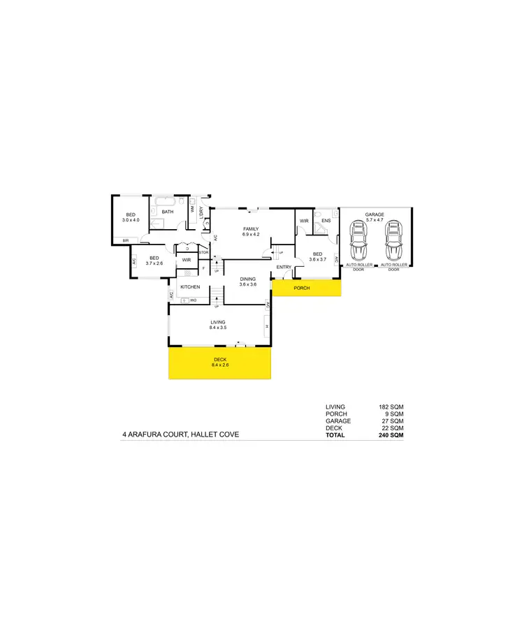 Floorplan of Homely house listing, 4 Arafura Court, Hallett Cove SA 5158