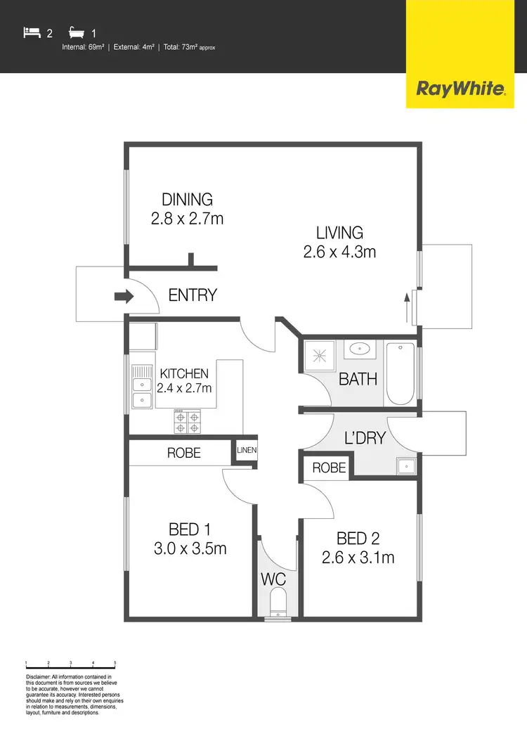 Floorplan of Homely townhouse listing, 17/46 Catchpole Street, Macquarie ACT 2614