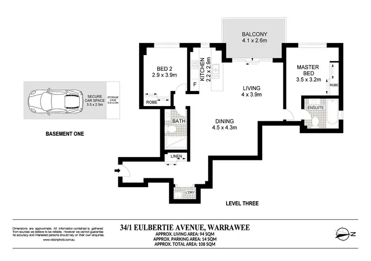 Floorplan of Homely apartment listing, 34/1-3 Eulbertie Avenue, Warrawee NSW 2074
