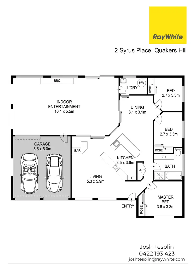 Floorplan of Homely house listing, 2 Syrus Place, Quakers Hill NSW 2763
