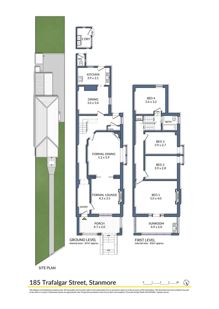 Floorplan of Homely house listing, 185 Trafalgar Street, Stanmore NSW 2048