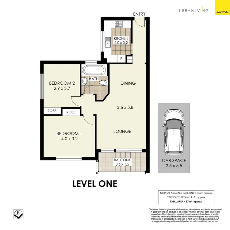 Floorplan of Homely apartment listing, 2/25 Harrison Street, Cremorne NSW 2090