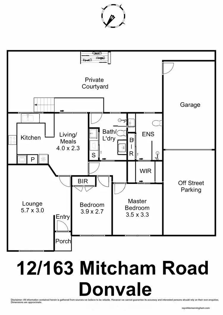 Floorplan of Homely unit listing, 12/163 Mitcham Road, Donvale VIC 3111