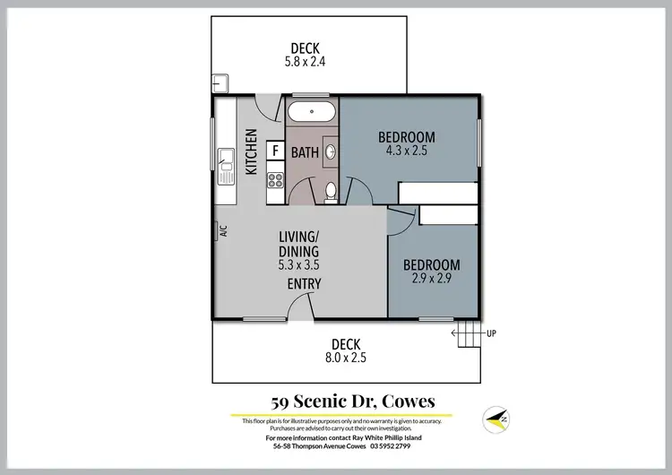 Floorplan of Homely house listing, 59 Scenic Drive, Cowes VIC 3922