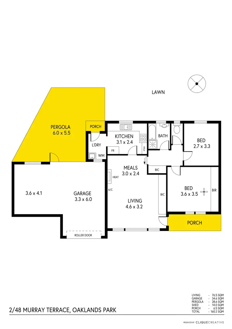 Floorplan of Homely unit listing, 2/48 Murray Terrace, Oaklands Park SA 5046