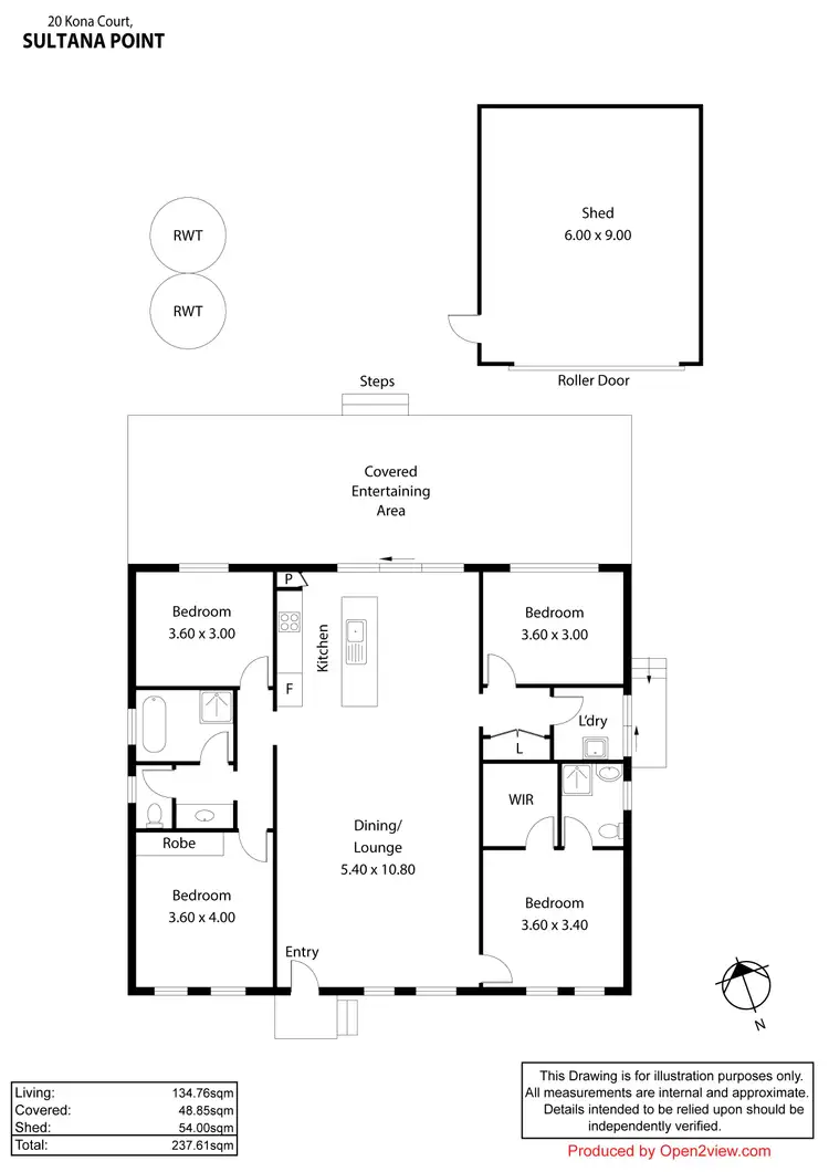 Floorplan of Homely house listing, 20 Kona Crescent, Sultana Point SA 5583