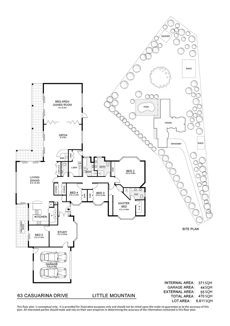 Floorplan of Homely house listing, 63 Casuarina Drive, Little Mountain QLD 4551
