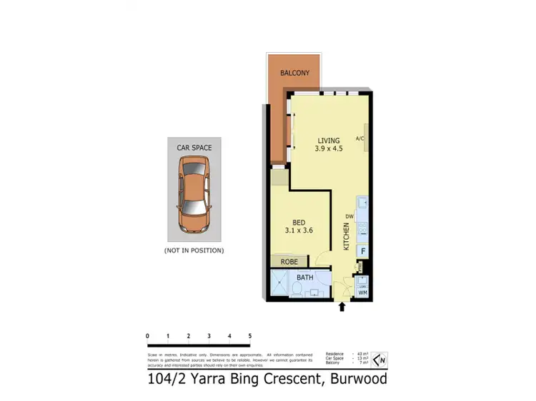 Floorplan of Homely apartment listing, 104/2 Yarra Bing Crescent, Burwood VIC 3125