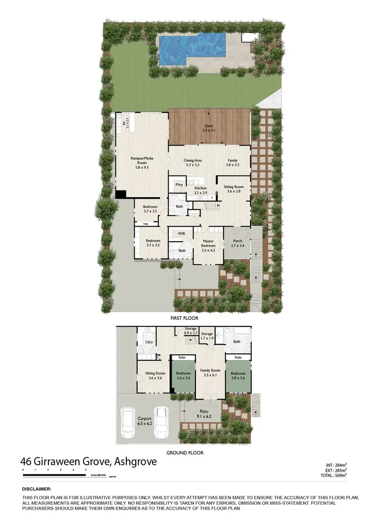 Floorplan of Homely house listing, 46 Girraween Grove, Ashgrove QLD 4060