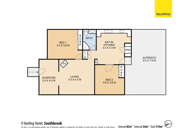 Floorplan of Homely house listing, 9 Sterling Street, Southbrook QLD 4363