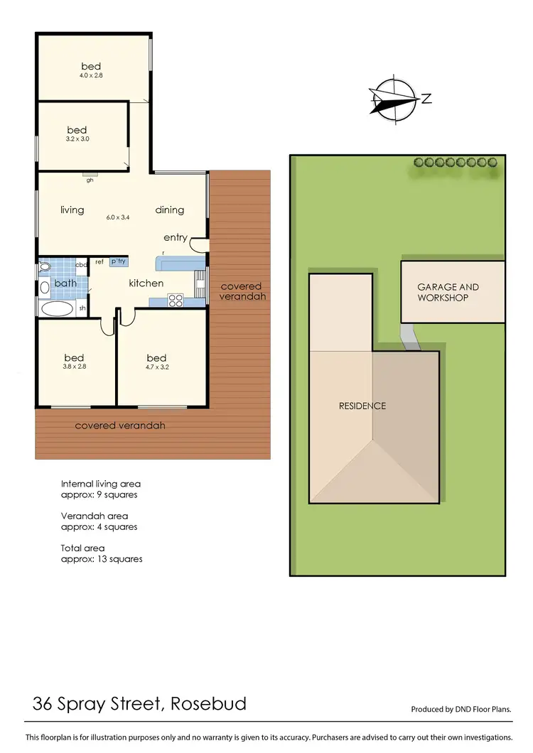 Floorplan of Homely house listing, 36 Spray Street, Rosebud VIC 3939