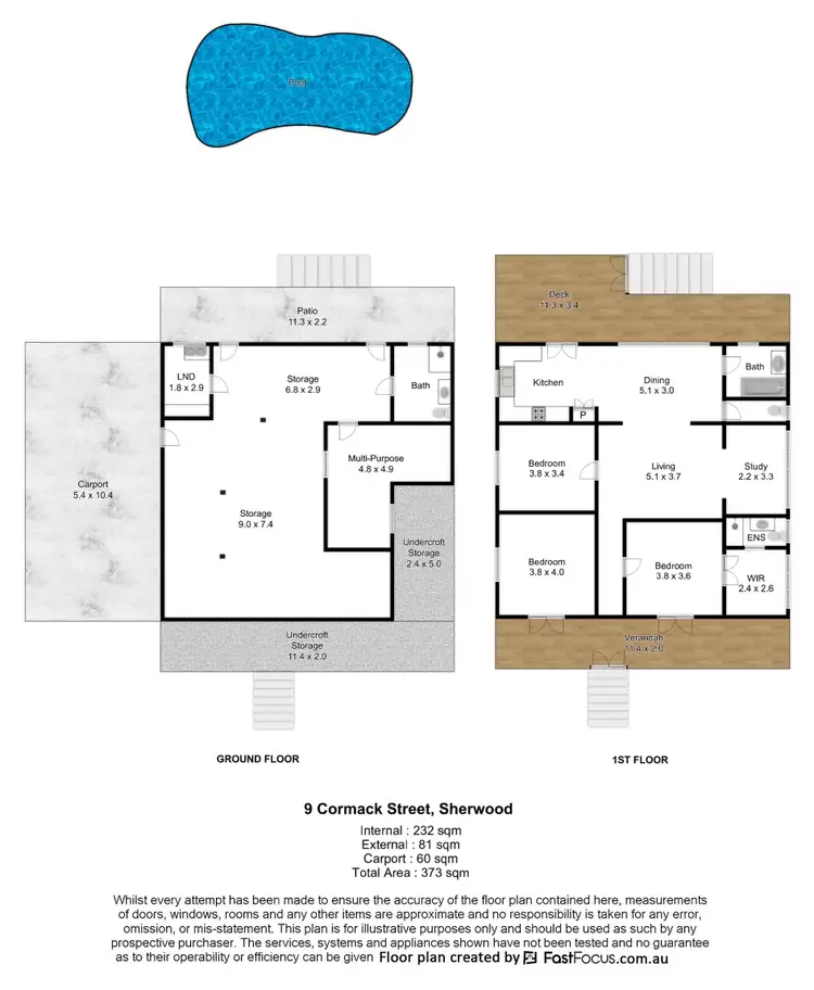 Floorplan of Homely house listing, 9 Cormack Street, Sherwood QLD 4075