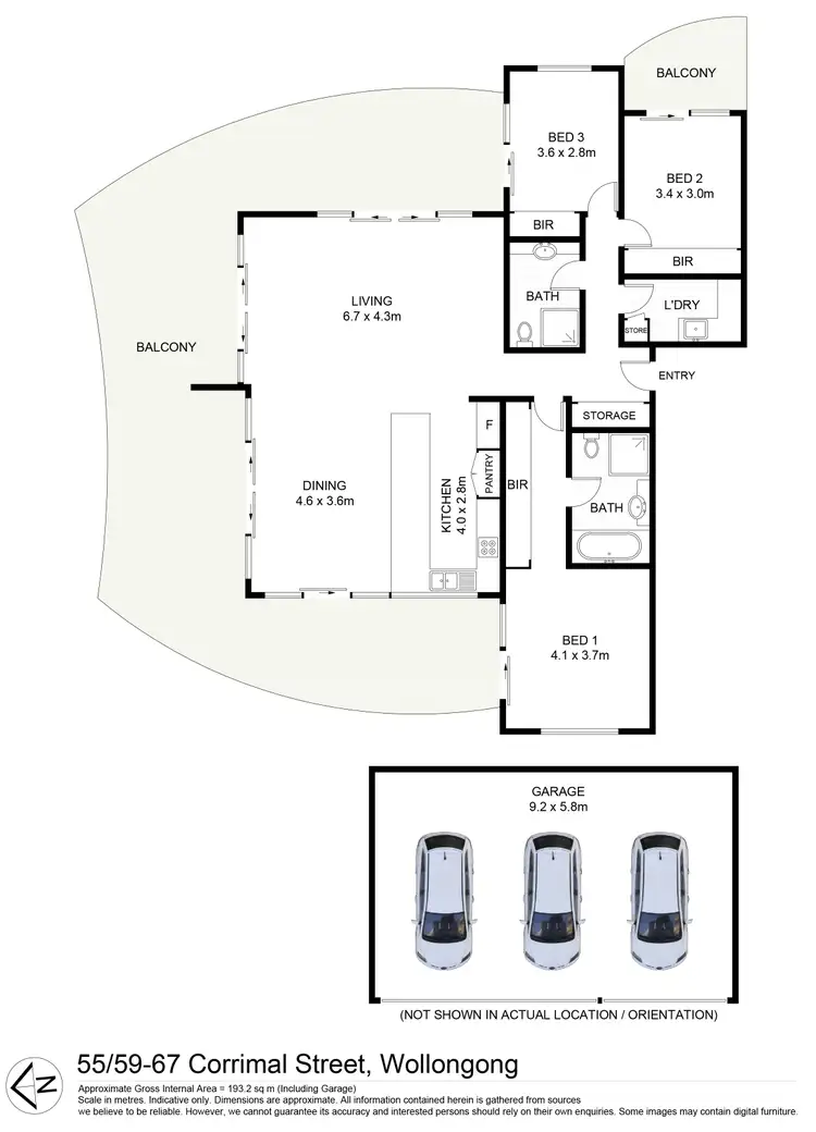 Floorplan of Homely unit listing, 55/59-67 Corrimal Street, Wollongong NSW 2500