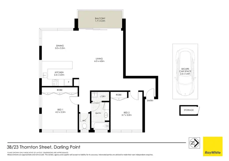 Floorplan of Homely house listing, 3B/23 Thornton Street, Darling Point NSW 2027