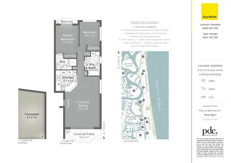 Floorplan of Homely unit listing, 6/26-32 Monaco Street, Surfers Paradise QLD 4217