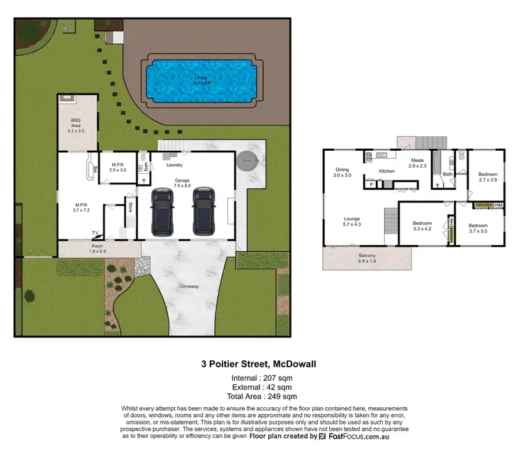 Floorplan of Homely house listing, 3 Poitier Street, Mcdowall QLD 4053