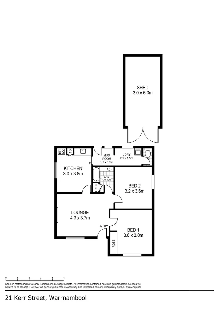 Floorplan of Homely house listing, 21 Kerr Street, Warrnambool VIC 3280