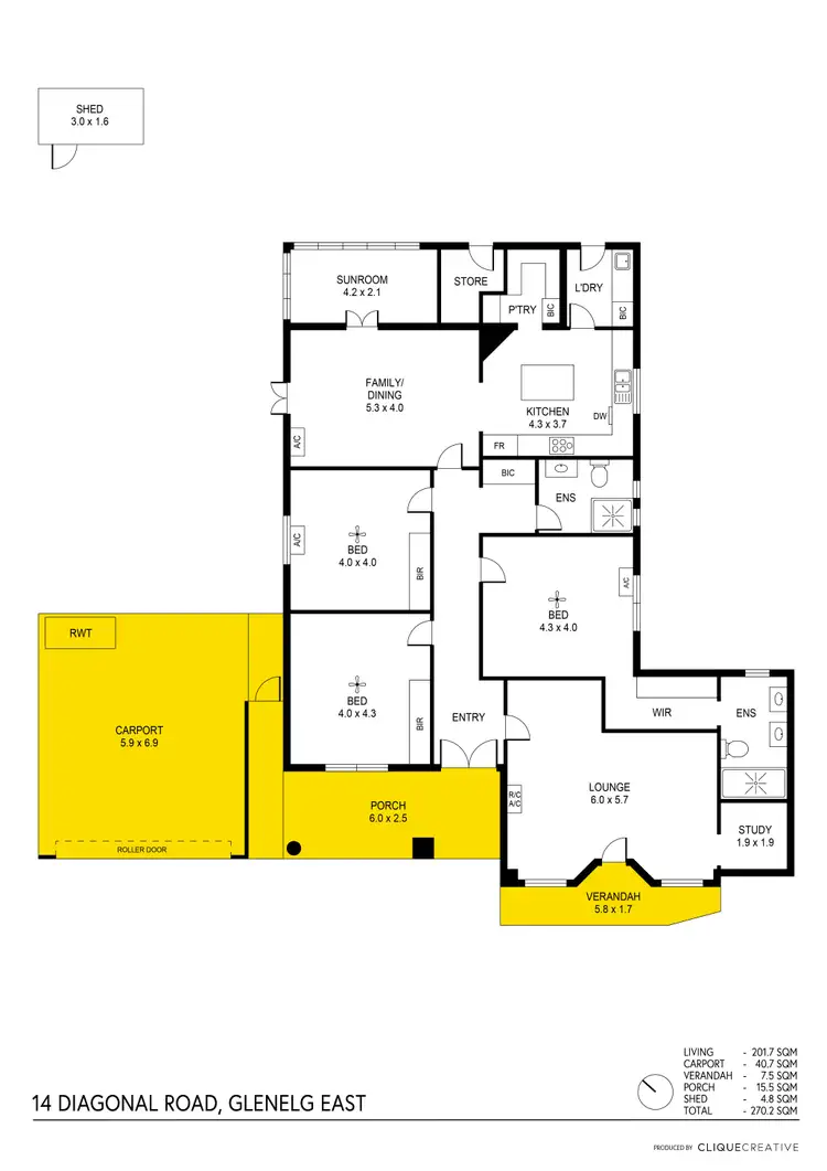 Floorplan of Homely house listing, 14 Diagonal Road, Glenelg East SA 5045