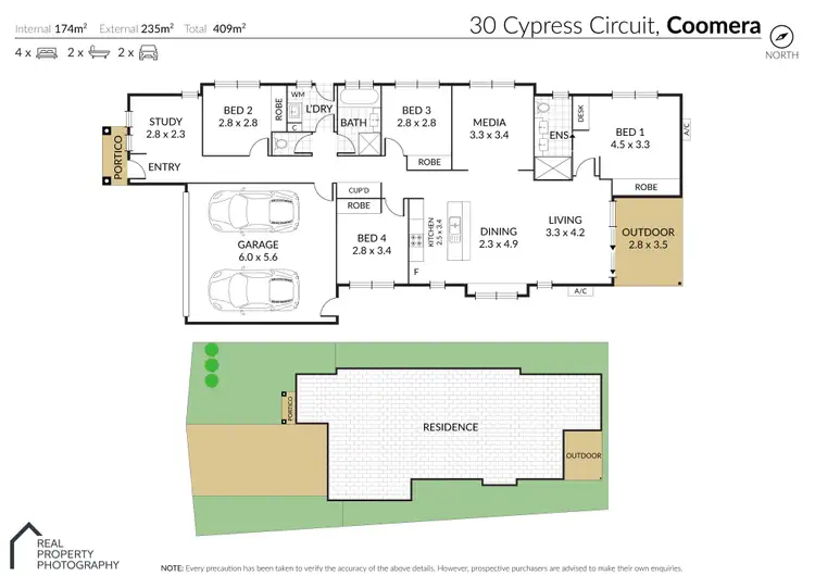 Floorplan of Homely house listing, 30 Cypress Circuit, Coomera QLD 4209