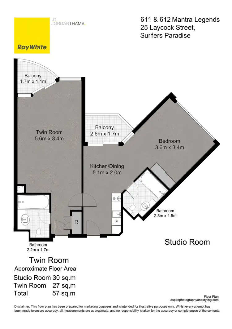 Floorplan of Homely apartment listing, 25 Laycock Street, Surfers Paradise QLD 4217