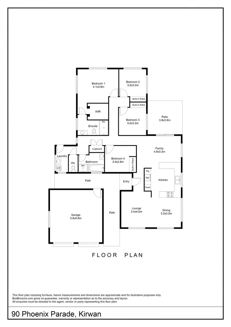 Floorplan of Homely house listing, 90 Phoenix Parade, Kirwan QLD 4817
