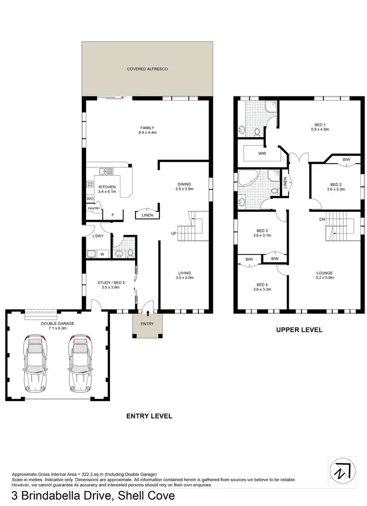 Floorplan of Homely house listing, 3 Brindabella Drive, Shell Cove NSW 2529