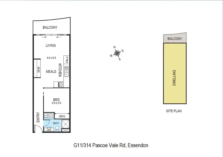 Floorplan of Homely apartment listing, G11/314 Pascoe Vale Road, Essendon VIC 3040