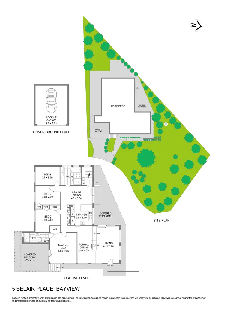 Floorplan of Homely house listing, 5 Belair Place, Bayview NSW 2104