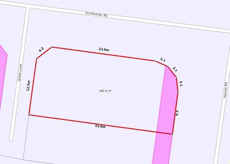 Floorplan of Homely land listing, 1 Quest Lane, Clinton QLD 4680
