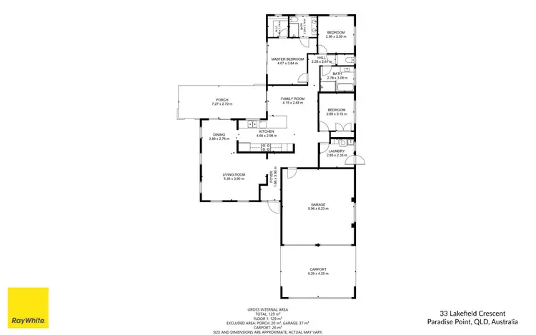 Floorplan of Homely house listing, 33 Lakefield Crescent, Paradise Point QLD 4216