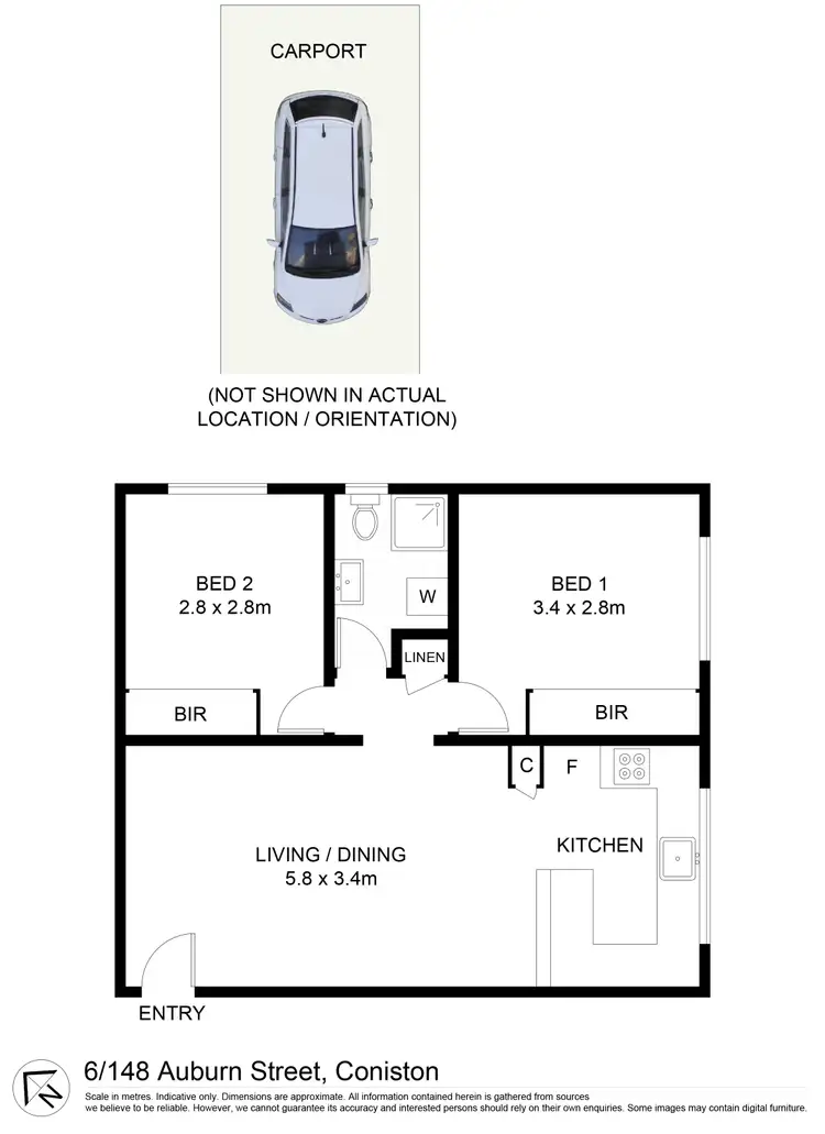 Floorplan of Homely unit listing, 6/148 Auburn Street, Coniston NSW 2500