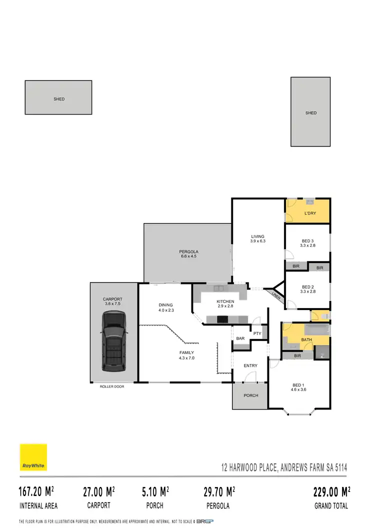Floorplan of Homely house listing, 12 Harwood Place, Andrews Farm SA 5114