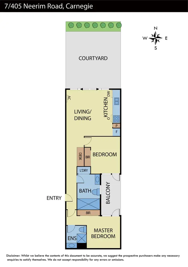Floorplan of Homely apartment listing, 7/405 Neerim Road, Carnegie VIC 3163