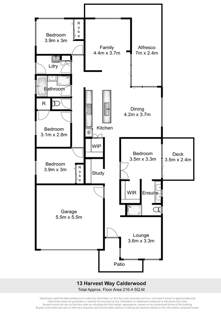 Floorplan of Homely house listing, 13 Harvest Way, Calderwood NSW 2527