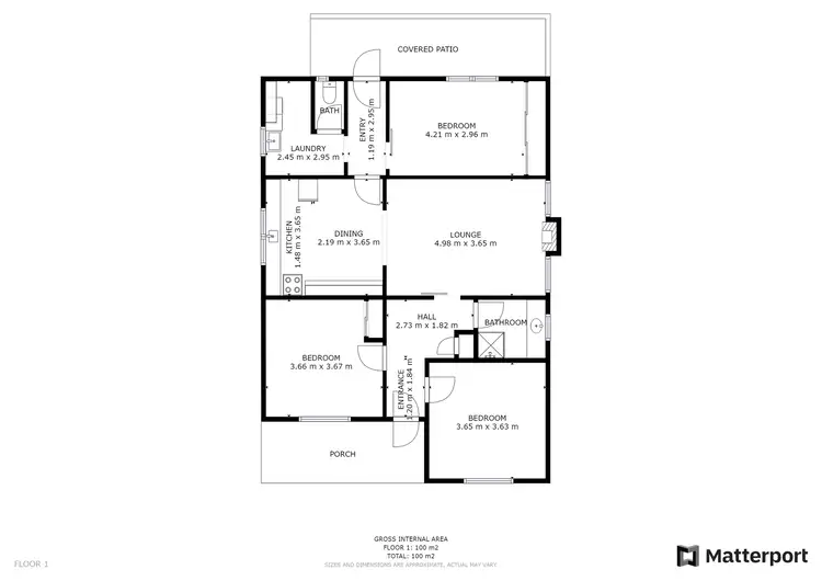 Floorplan of Homely house listing, 1 Donnington Street, Swan Hill VIC 3585