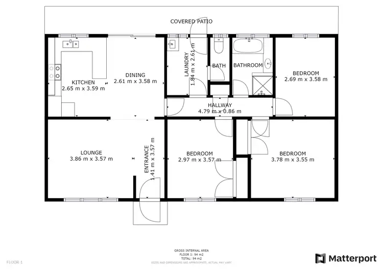 Floorplan of Homely house listing, 13 Limon Street, Nyah West VIC 3595