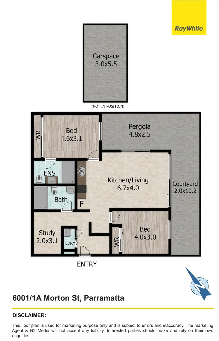 Floorplan of Homely apartment listing, 6001/1A Morton Street, Parramatta NSW 2150