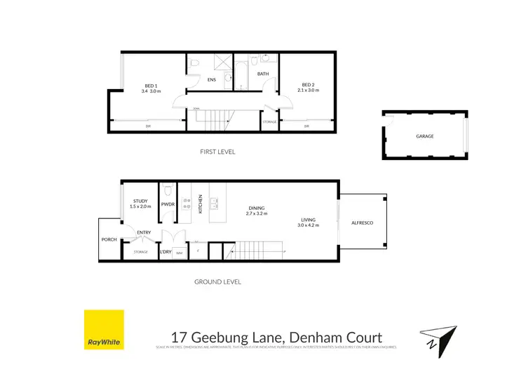 Floorplan of Homely townhouse listing, 17 Geebung Lane, Denham Court NSW 2565